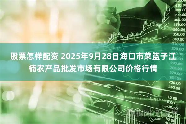 股票怎样配资 2025年9月28日海口市菜篮子江楠农产品批发市场有限公司价格行情